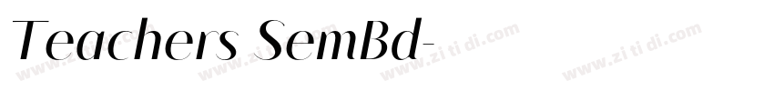 Teachers SemBd字体转换